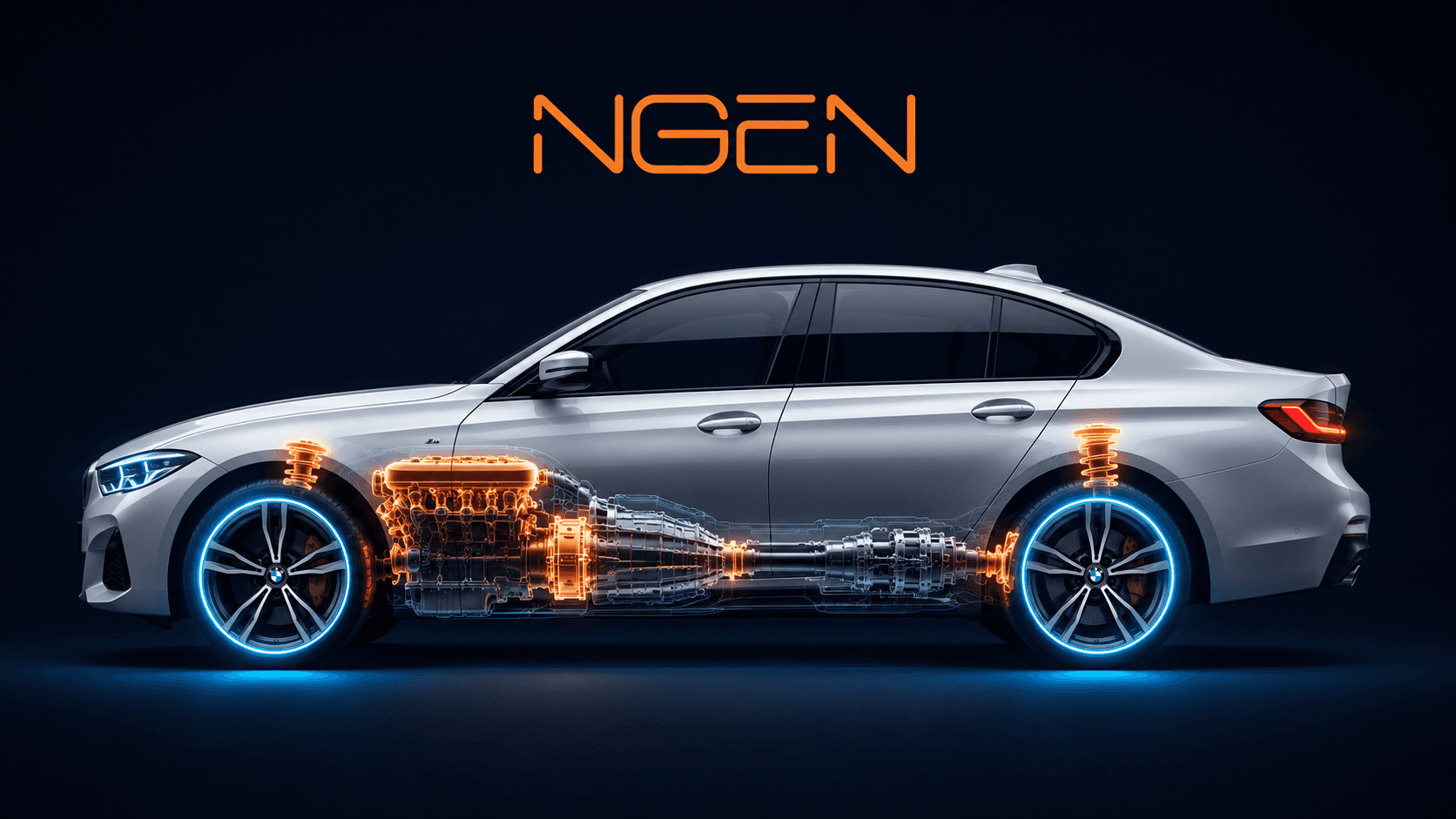 Автомобіль NGEN на темному фоні